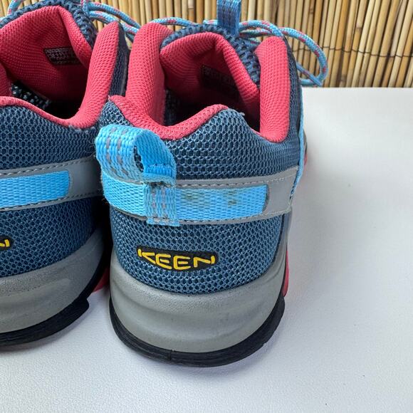 KEEN Womens Marshall Waterproof Hiking Shoes Size 7.5 Norse Blue Peach - Picture 5 of 10